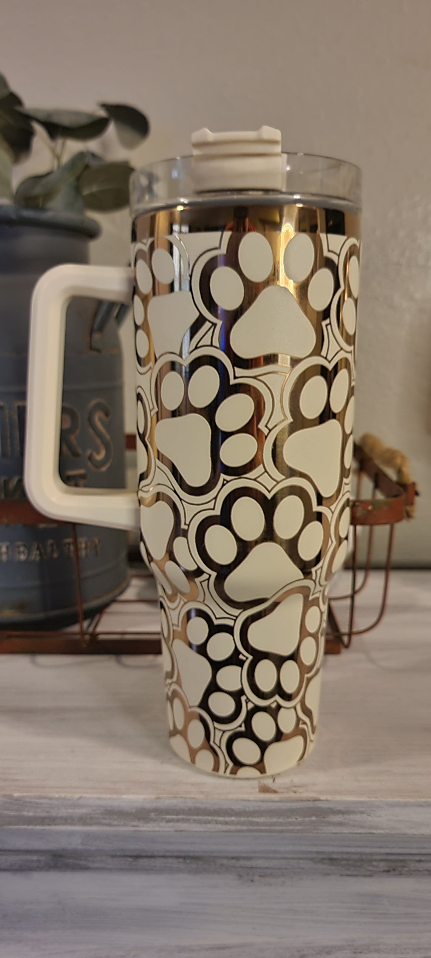 Copper/ Creme 40oz tumbler