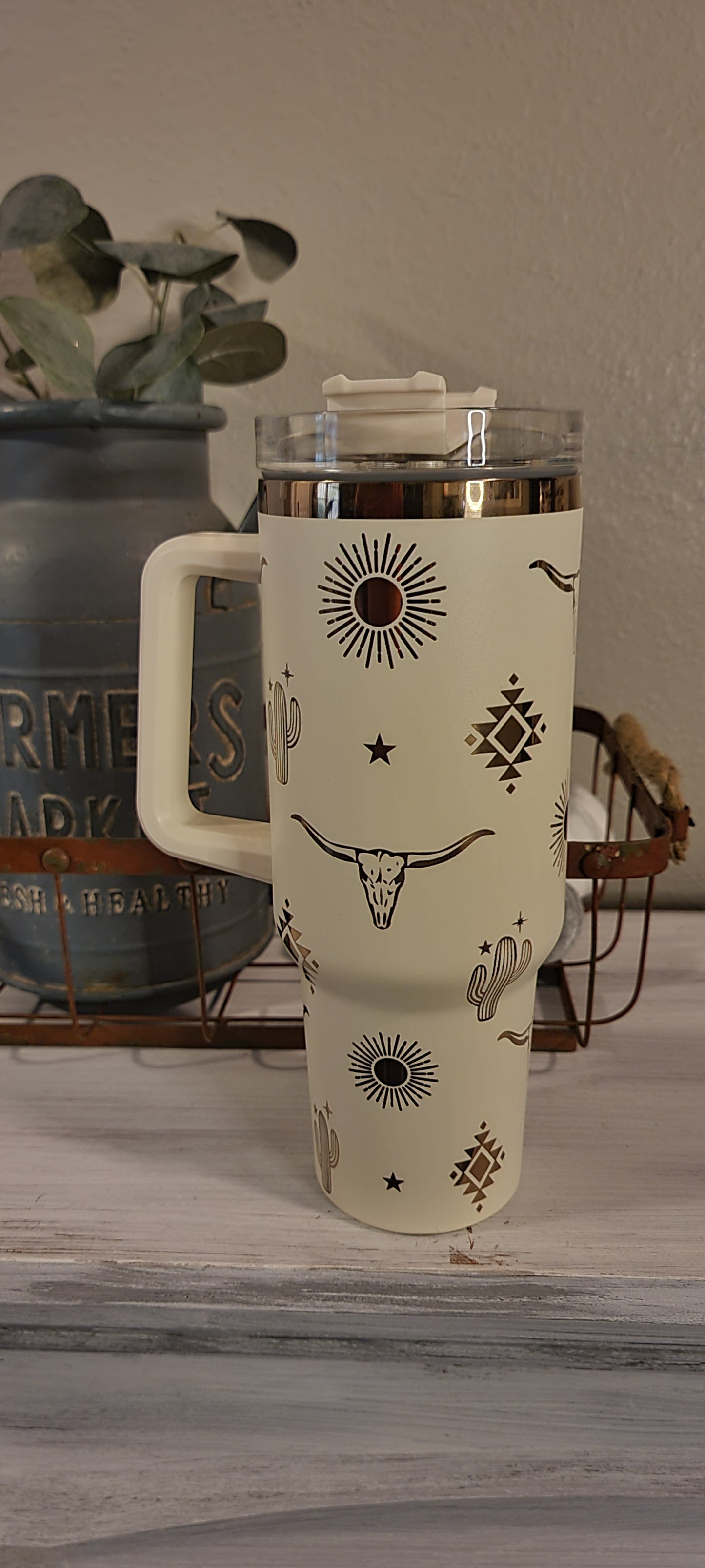 Copper/ Creme Western 40oz tumbler