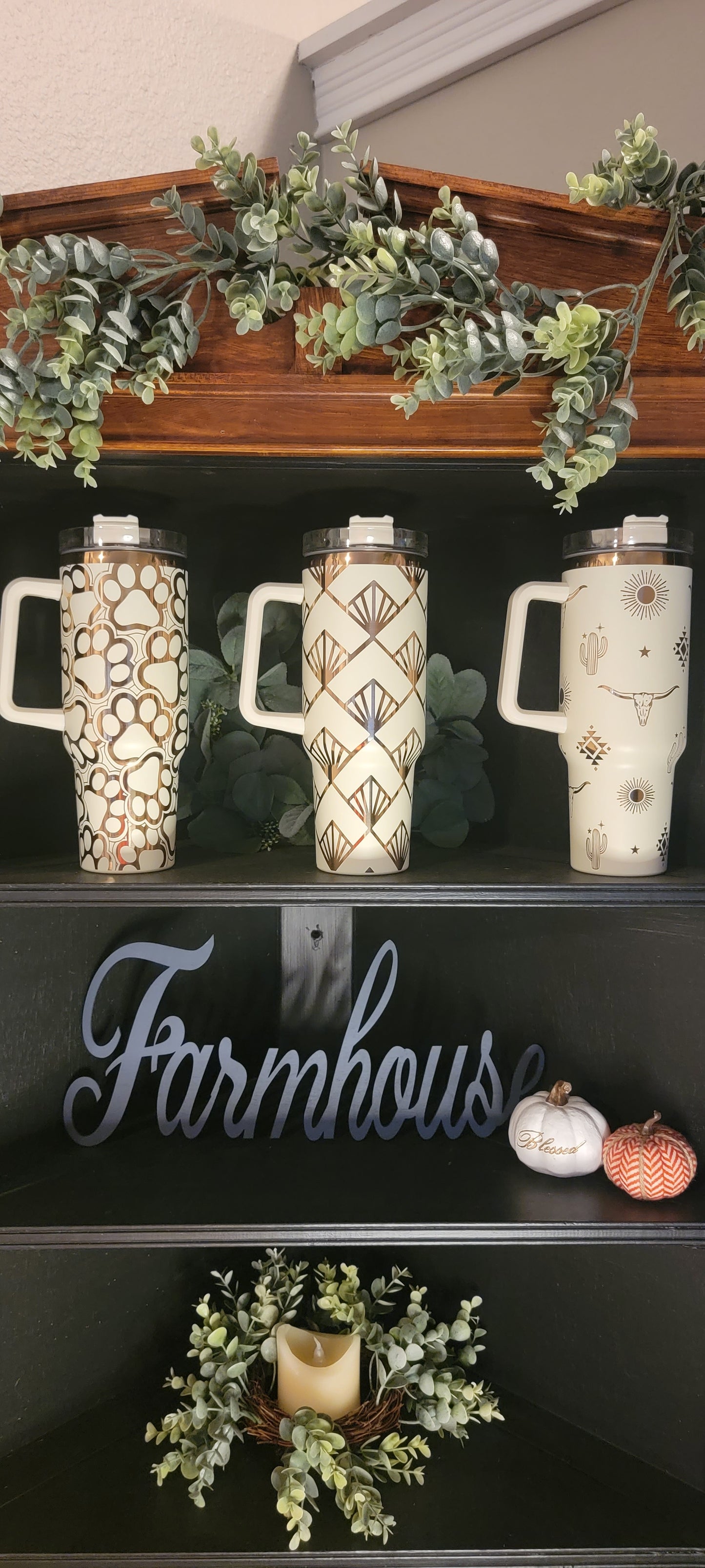Copper/ Creme Western 40oz tumbler