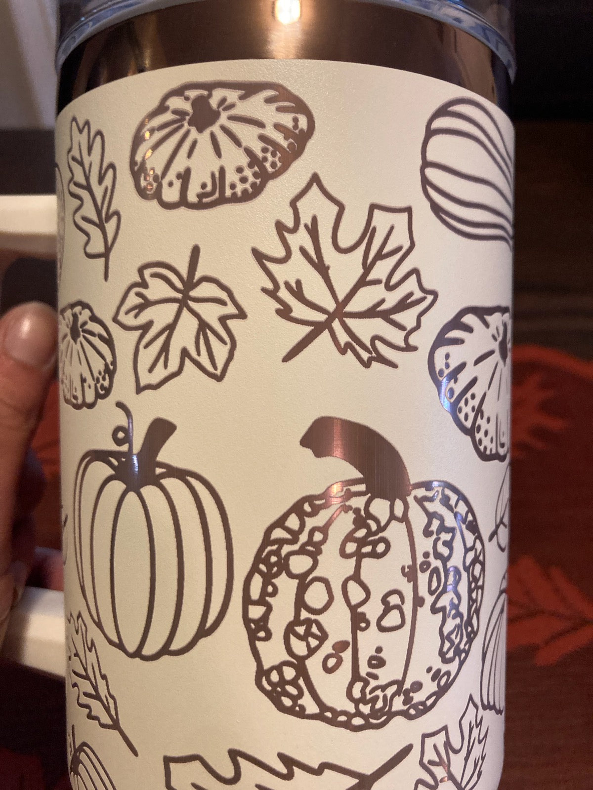 Copper/ Creme Pumpkins 40oz tumbler
