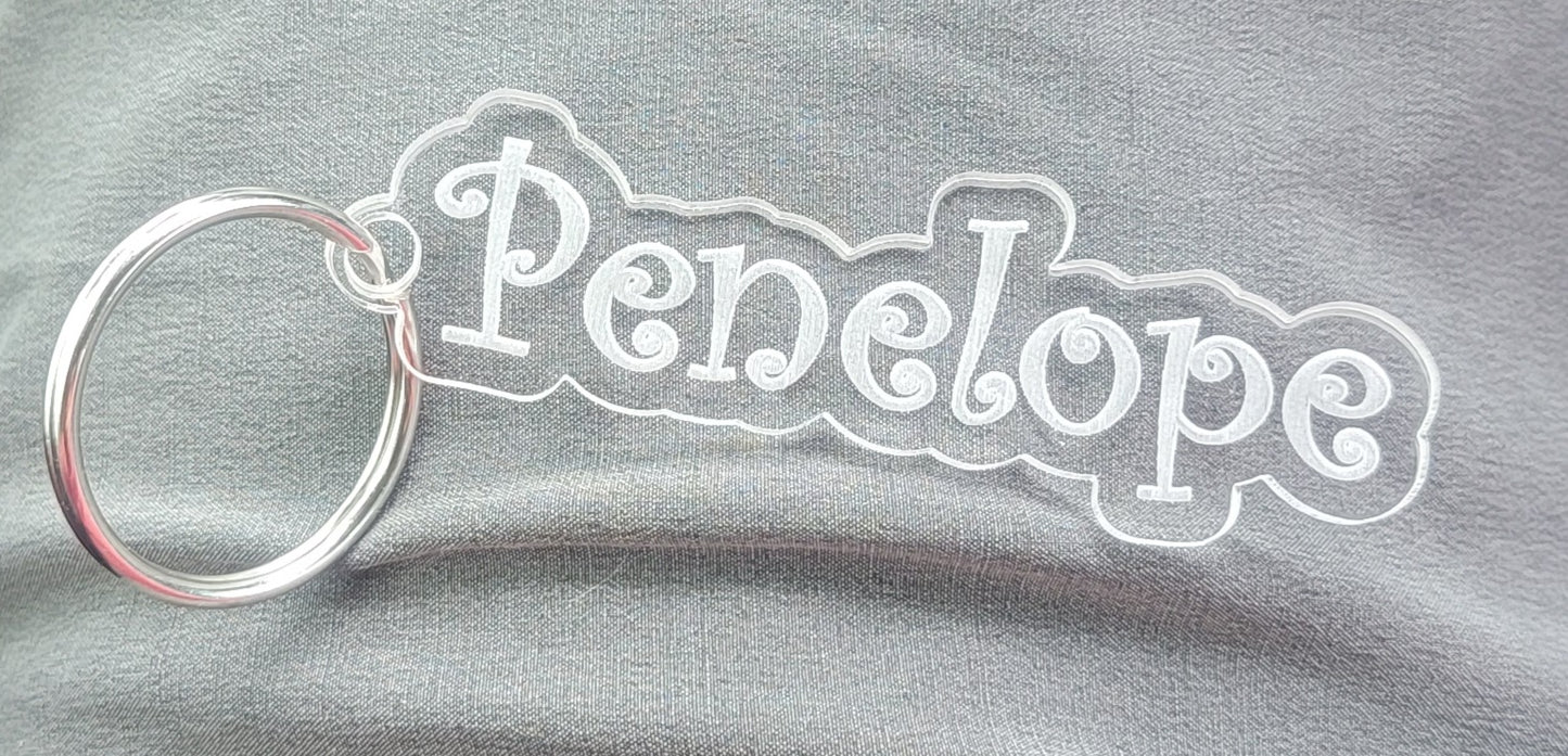 Clear Acrylic Name Keychain