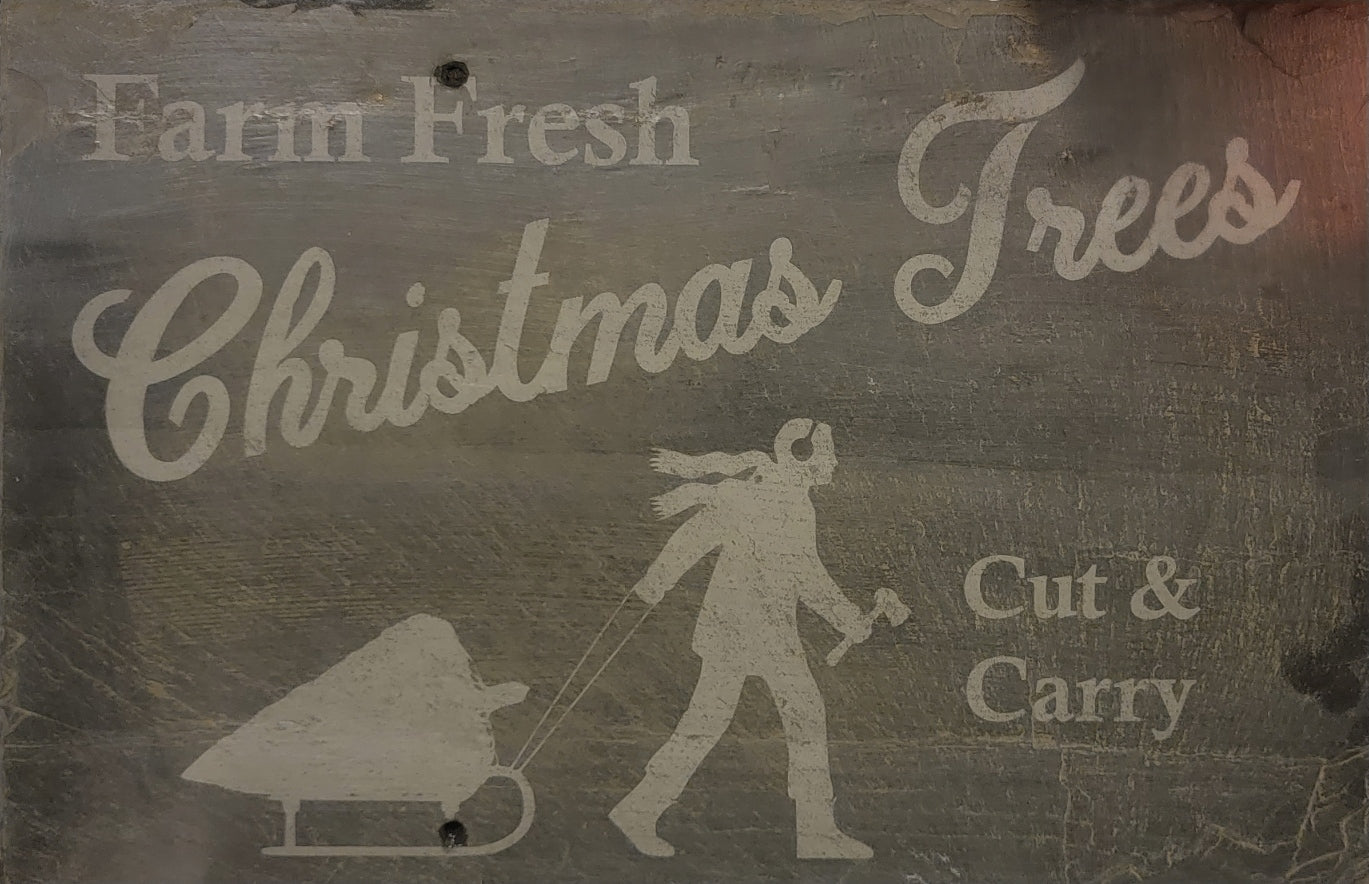 Slate Farm Fresh Christmas Tree Sign