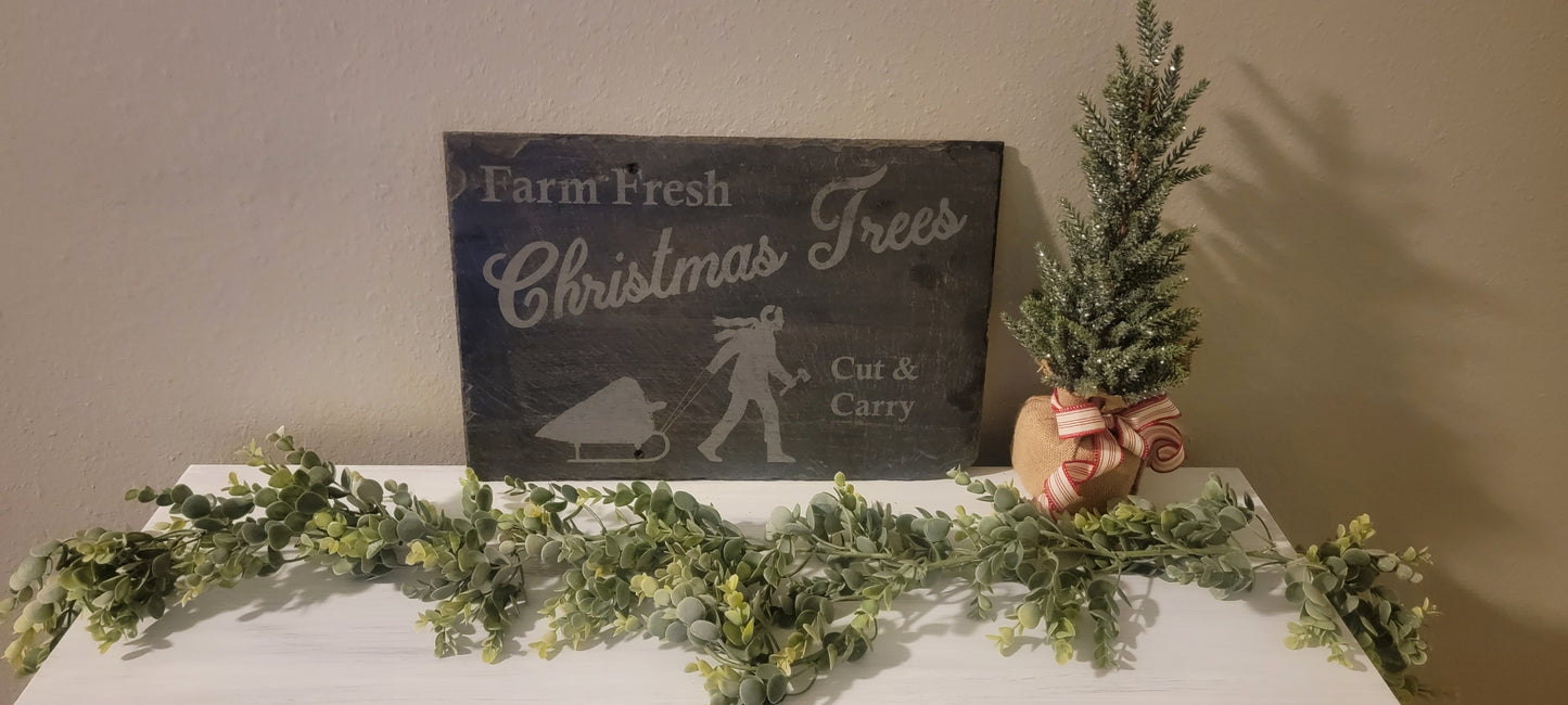 Slate Farm Fresh Christmas Tree Sign