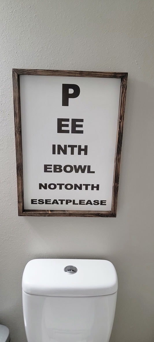 Bathroom Eye Test Sign