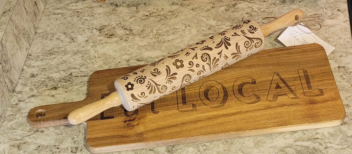 Engraved rolling pin