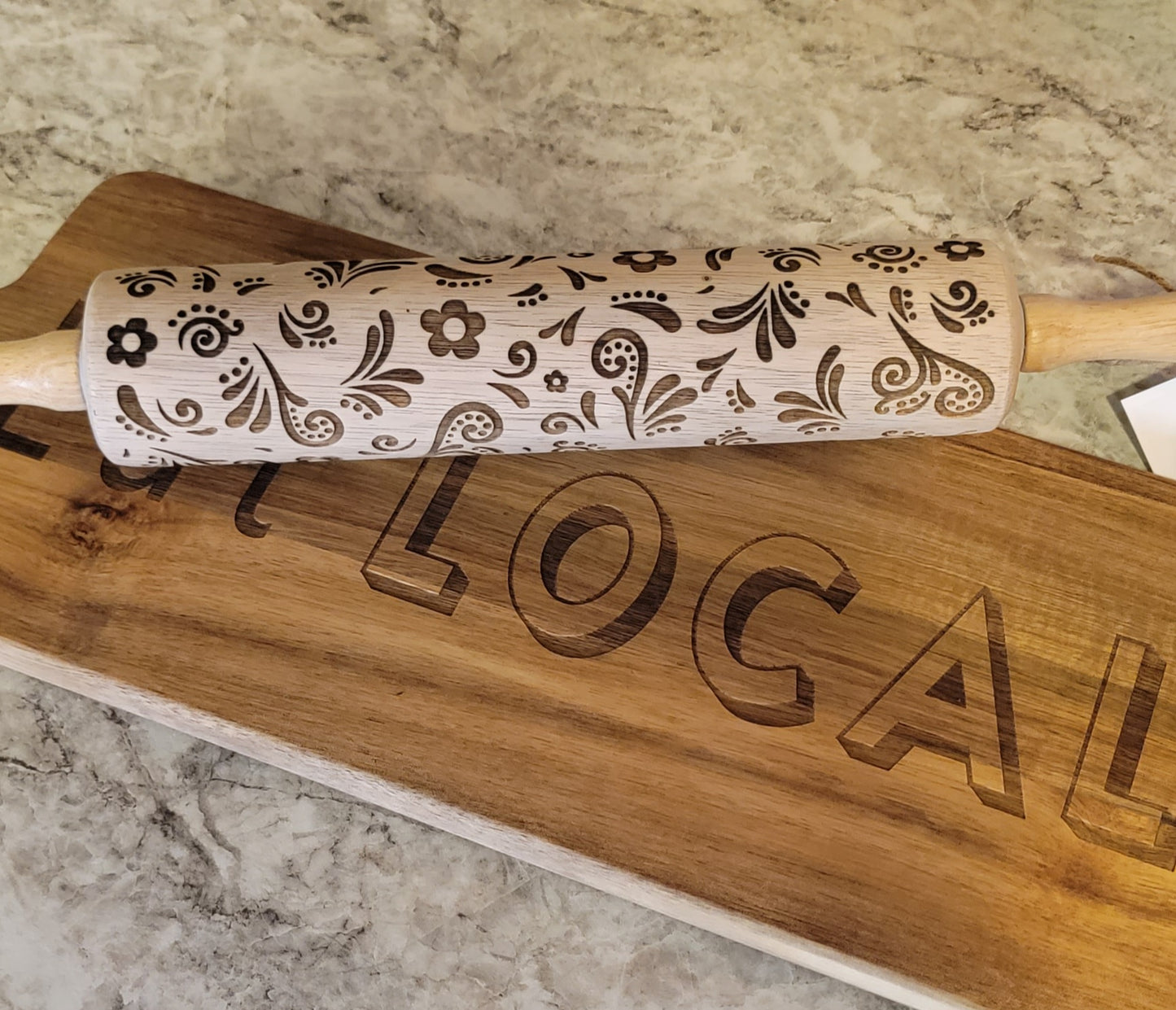 Engraved rolling pin